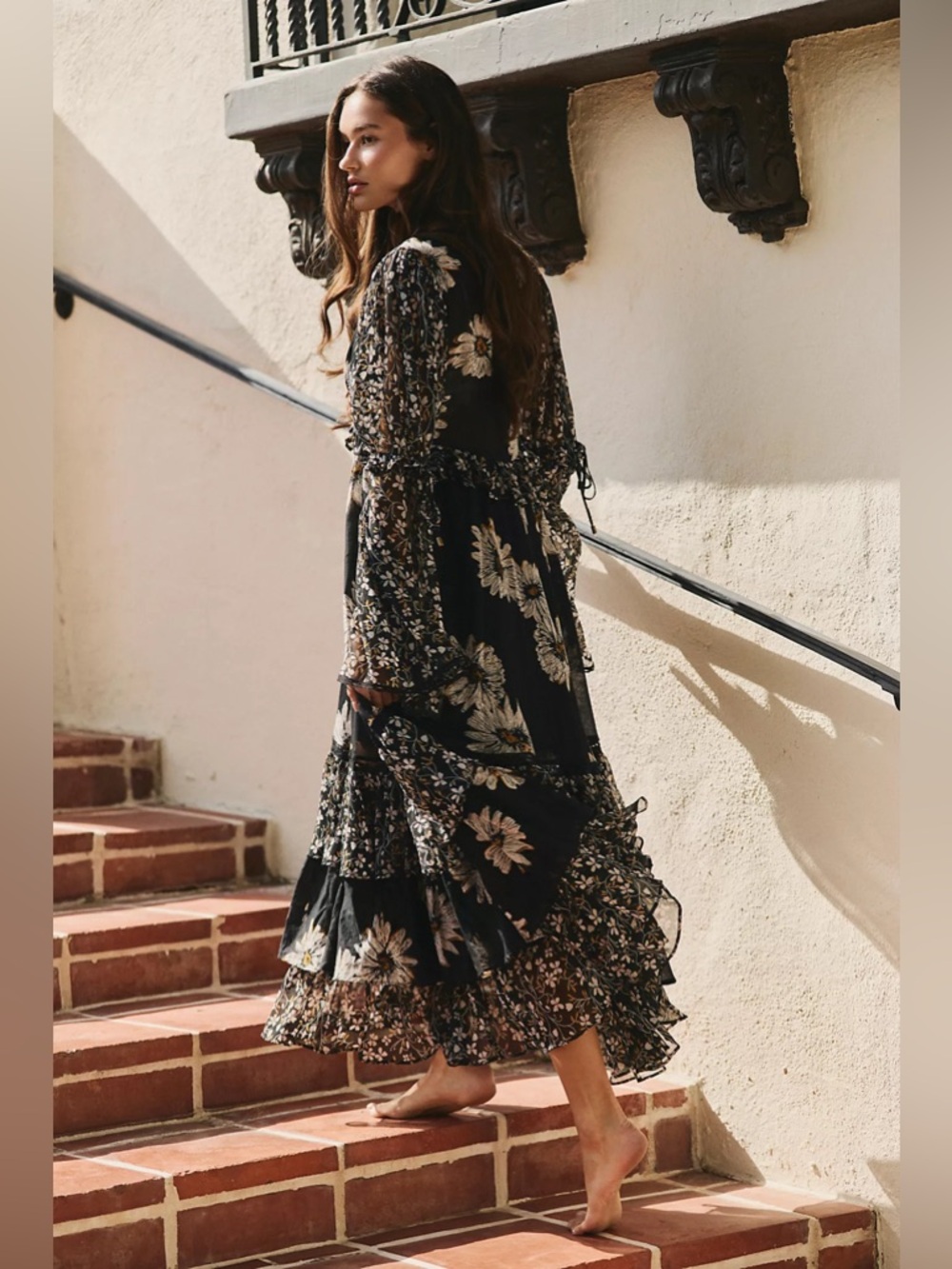 NWT Free People Calypso Floral Maxi Dress - Picture 3 of 7